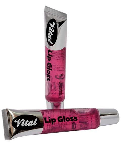 Vital Makeup Lip Gloss 03 Bubble Gum With Glitter